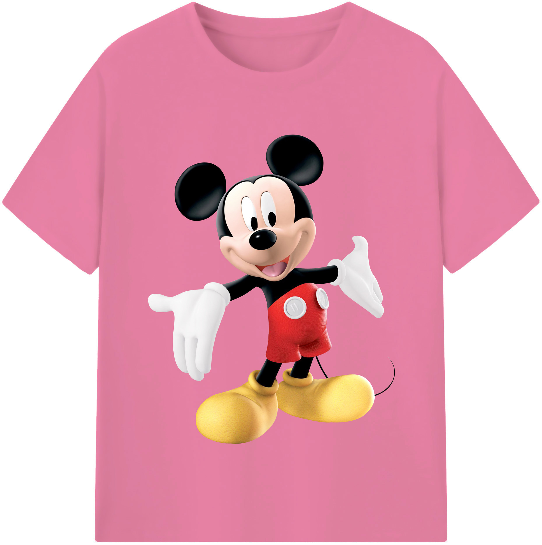（画像用） ミッキーマウス Mickey Mouse 綿100％半袖Tシャツ（フロントプリント）